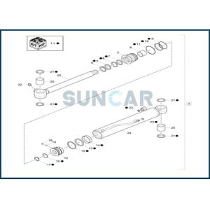 XKCC-01532 XKCC01532 Boom Swing Cylinder Seal Repair Kit for CNH CX17C
