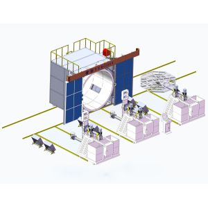 YCB-3CS-2500 3 Arms Huttle Machine High temperature material structure Circular
