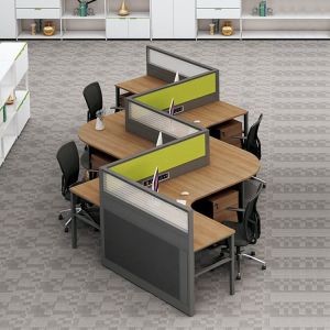 Buy cheap 4 Seater Office Workstation Desks Thickness 30mm Cubicle Partition from wholesalers