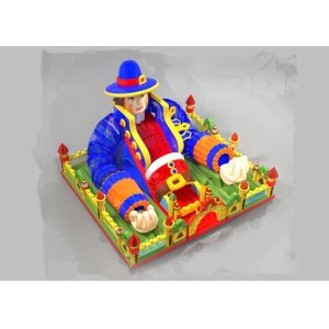 PVC Tarpaulin Giant Inflatable Fun City Castle Bouncer With Slide 3 Years