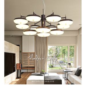 Modern monochrome energy-saving light source acrylic simple chandelier