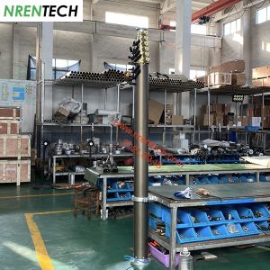 12m pneumatic telescoping mast for mobile surveillance cctv