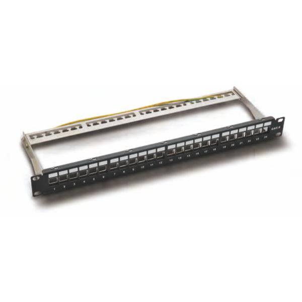 24 ports shielded blank patch panel.
