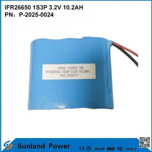IFR26650 1S3P 3.2V 10.2Ah Batteries For OEM Energy Storage Systems Power Tools