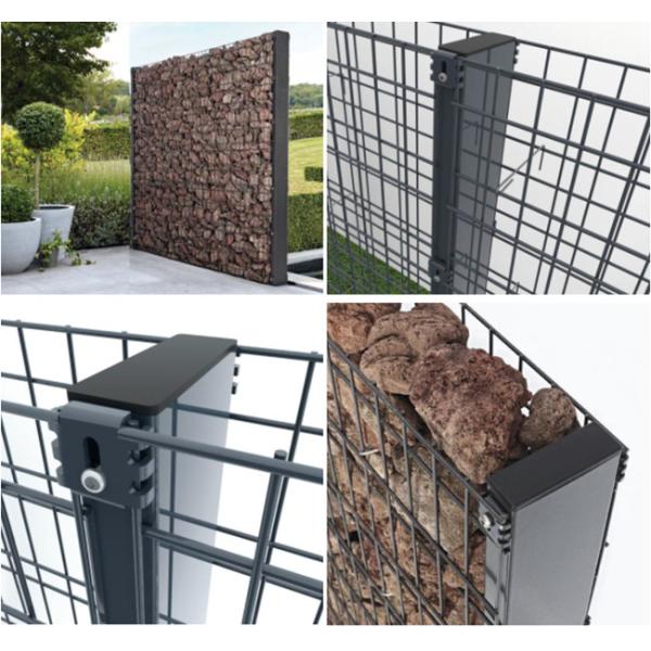 75x75mm 4mm Diameter Welded Gabion Mesh 30cm Fence Filled With Rocks