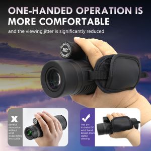 12X56 HD Monocular Telescope with Phone Holder for Stargazing, Bird Watching