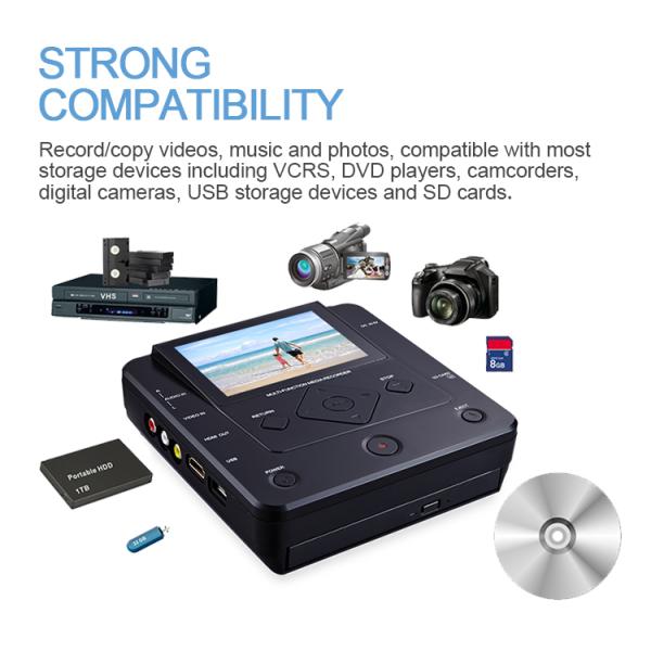 ODM LCD IPS DVD Media Recorder Burner Multifunction