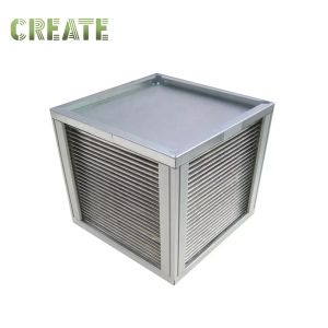 Titanium Air To Water Condenser 200mm Finned Tube Cross Flow Heat Exchanger