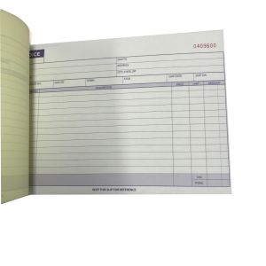 White Invoice Books with Logo Printing for Business Efficiency