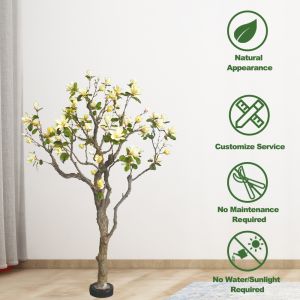 Customized Large Plastic Artificial Magnolia Tree 600cm Height