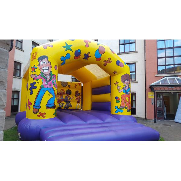Inflatable Cartoon Disco Theme Adult Bouncy Castle EN14960