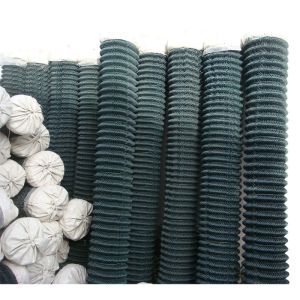 Chain Link Wire Mesh Fencing, PVC Coated Chain Link Fences, Plastic Chain Link