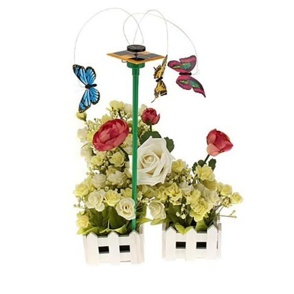 Artificial Solar Powered Butterfly Solar Insect Toys Waterproof For Decoration