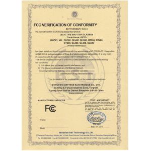 Getd Tech (HK) Co., Ltd Certifications