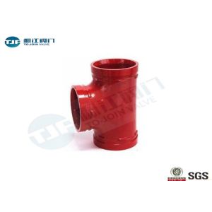 Durable Grooved Pipe Coupling / Equal Tee Ductile Iron Material Made