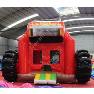 Kids Playground Inflatable Car Bouncing House 3D Design Air Blow UP Customized