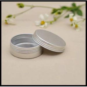 25g Cream Jar Silver Small Round Container Custom Aluminum Cans