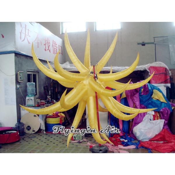 2m Hanging Inflatable Air Star with LED Light for Party Decoration