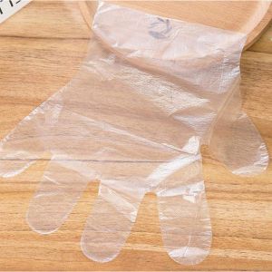 PE Disposable Plastic Gloves / Thicken Poly Gloves Food Prep Handling Gloves