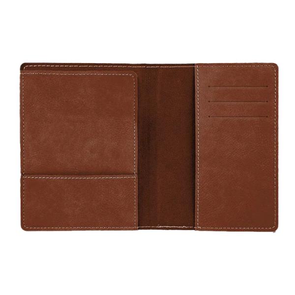 Convenient PU Leather Passport Holder Luggage Tag Document Bag with Printed Pictures