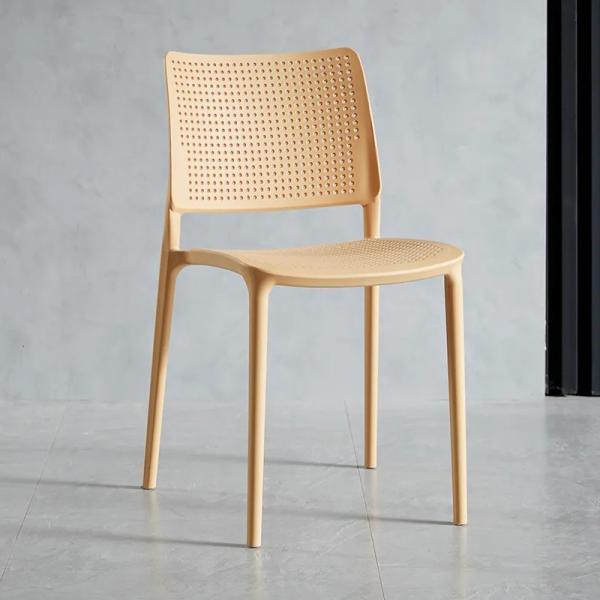 Stackable Outdoor Dining Chair in Colorful PP Plastic Material for Modern Home Furniture W41.5*L55*H79 *SH45.5cm
