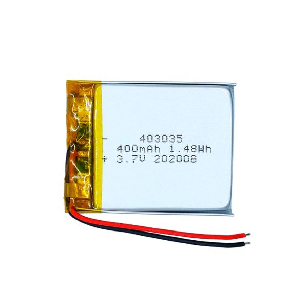 Consumer Electronics Solid State Lithium Ion Polymer Battery 3.7V 400mAh Lipo Battery 403035 PCB High Temperature Battery Li Po