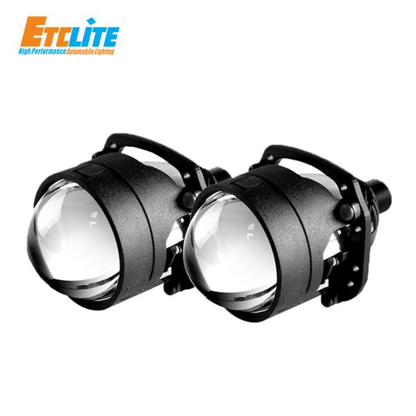 Etclite 2.5 inch Car Led Projector Lens Bulbs Universal 5500K Bi-Led High Canbus
