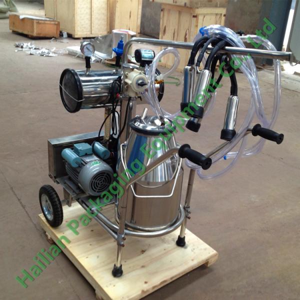 Single Cow Mobile Milking Machine , Electric Bucket Milking Machine