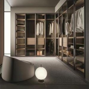 Modern Wooden Wardrobe for Contemporary Bedroom YALIG Open Corner Walk-in