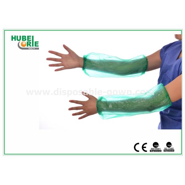 Red Free Size Disposable Use PE Plastic Arm Sleeves For Anti-Oil And Waterproof
