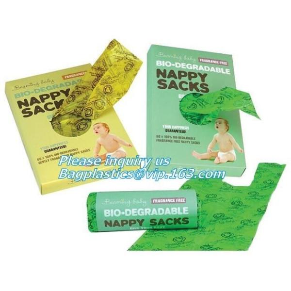 compostable Scented biodegradable nappy bag, fragrant bin bags, disposable nappy