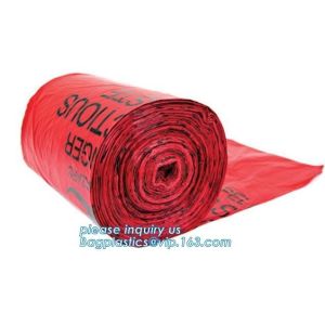 Heavy Duty Dustbin liner Plastic biohazard infectious waste, Biohazard Garbage