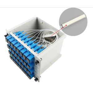 Precision Performance Splitter Fiber Single Mode PLC 1x32 vertical type SC UPC