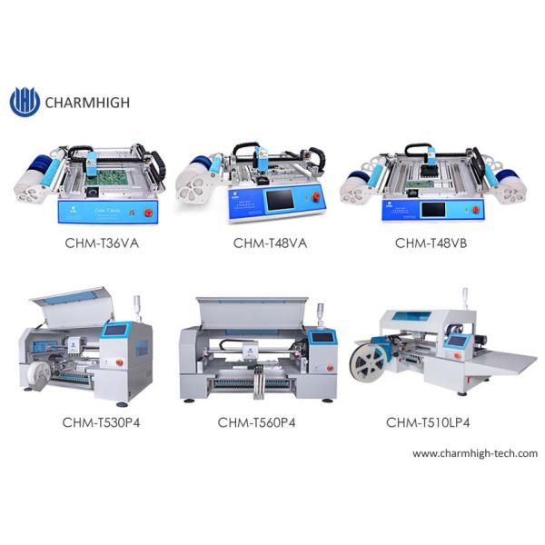 High Accuracy 6 Kinds Desktop SMT Pick And Place Machine Charmhigh PCB Assembly