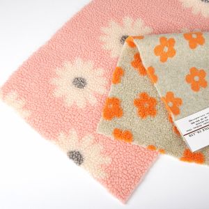 Soft Lamb Borg Sherpa Lining Sherpa Fleece Jacket with Customized Jacquard