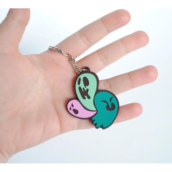 Pumpkin Bat Ghost Soft PVC Keyring Halloween Party Pendants Soft Rubber PVC