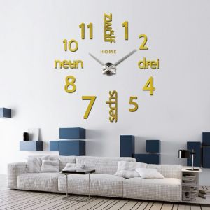 Arabic Digital Modern Wall Clock Home Decor Large Hanging Wall Clock