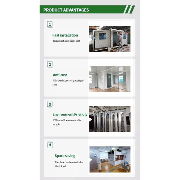 Internal Space Expandable Prefab House Expanding Container House For Dormitory
