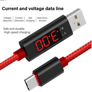 1.2M Voltage and current intelligent display data cable for Apple, Android ,Type