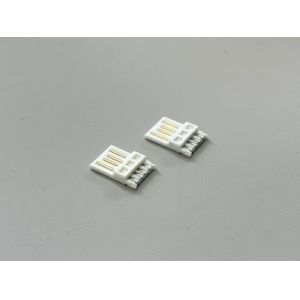 USB 2.0 AM Male Wire Solder Connector 5U Gold-Plated Terminal for Power & Data