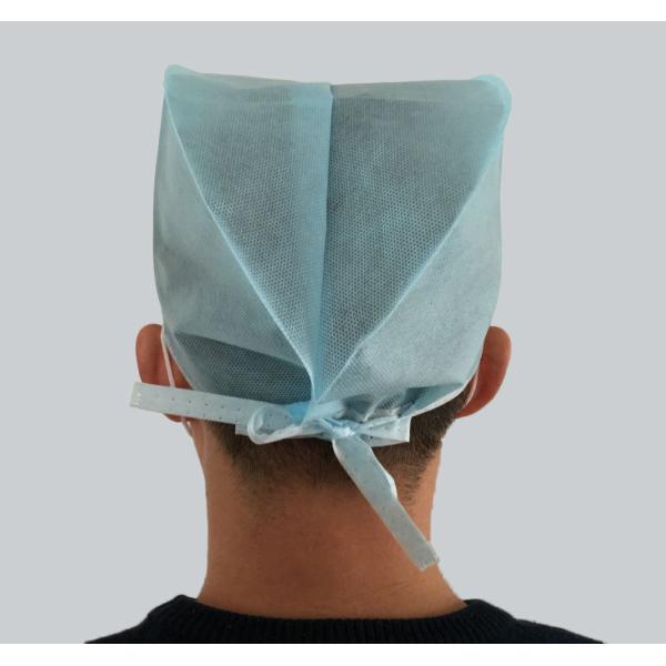 Quality Single Elastic Disposable Surgical Cap Disposable Scrub Hats With Absorbable Tape for sale