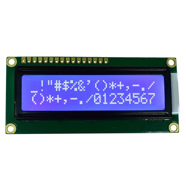 Quality Flat Rectangle 16*2 Character LCD Display Module , Dot Matrix Type Transflective LCD Module for sale