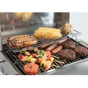 Customized 450mm Diameter Grill Tray Rack Elevated Rectangular