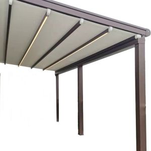 Wholesale Folding Canopy with Reinforced Aluminum Alloy Frame for Wind Resistance Foldable Design for Villa Courtyards from china suppliers