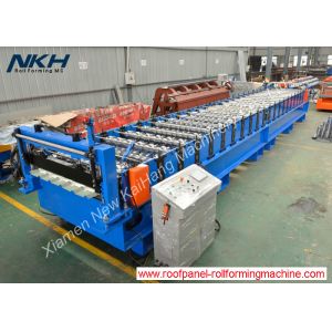 Popular Roof Panel Roll Forming Machine PLC Control With 1450 mm Input Width