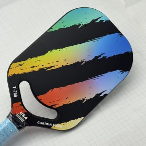 Colorful Stripe Pickleball Racket: T - 700 Carbon Fiber, USA - related Design