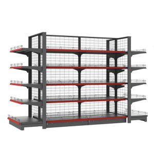 Wire Display Shelving 50 Lbs Capacity Double-Sided Rack