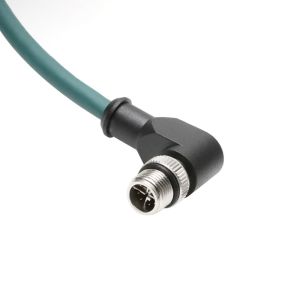 Alvin's M12 X-Code 8Pin-RJ45 Cat6a 10m RT Angle Green for Cognex/Keyence