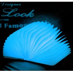 Wooden Mini USB Chargeable Fold Book Sharp Led Light With Creative Bluetooth