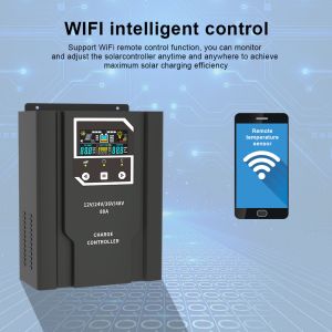 Lightweight 30A MPPT Solar Charge Controller Auto-Detect 12V 24V 36V 48V for